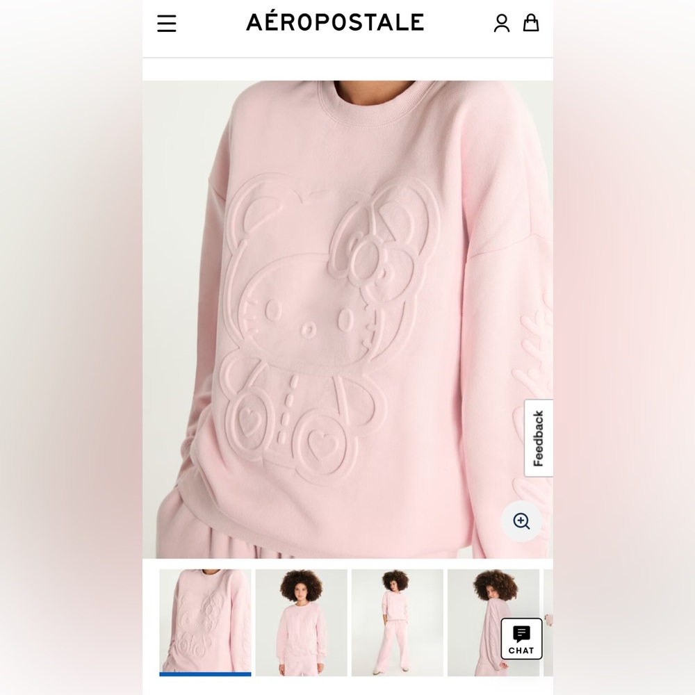 ISO Hello Kitty | Aero Tonal Teddy Crew Sweatshirt